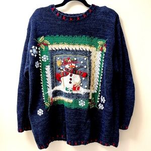 Stitches In Time Vintage 1X holiday sweater